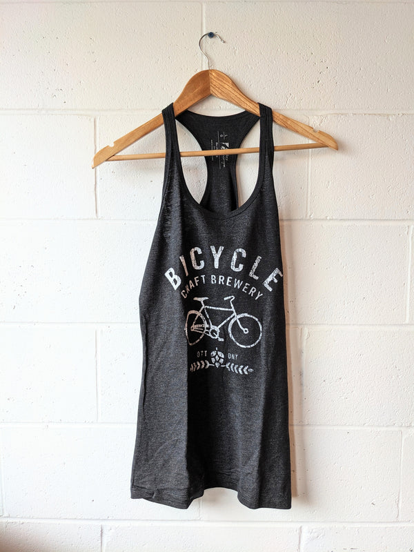 Ladies Bicycle Racer Back Tank - Vintage Black