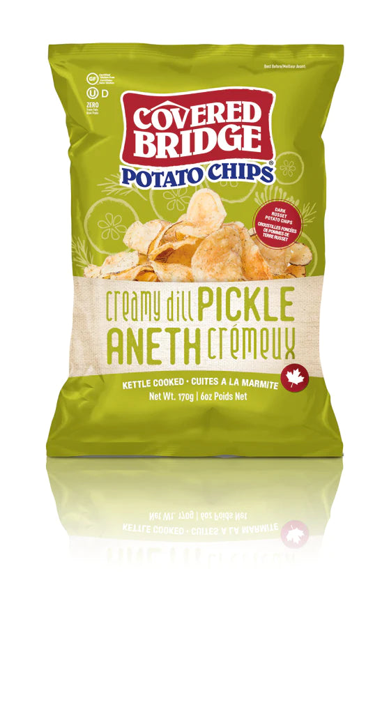 Creamy Dill Pickle - Covered Bridge Chips (Large bags)